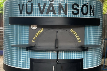 Lò Pizza màu xanh biển vân gạch- TP03