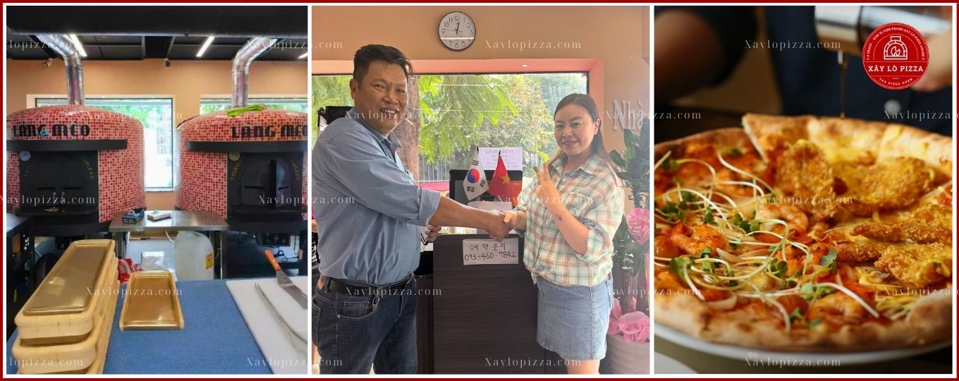 lò nướng pizza xoay 2 tầng cho nhà hàng