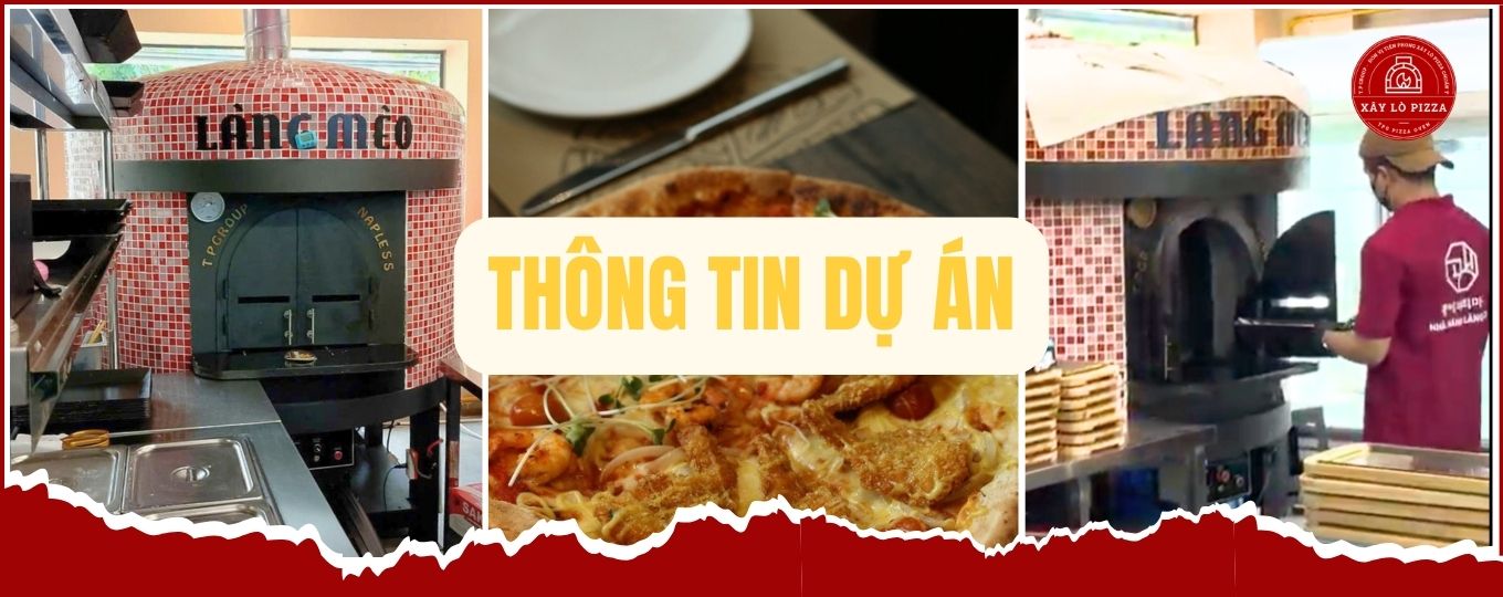 dự án lò nướng pizza xoay 2 tầng cho nhà hàng làng mèo