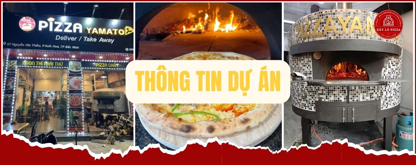 dự án lò nướng pizza bằng gas củi cho nhà hàng yamato pizza
