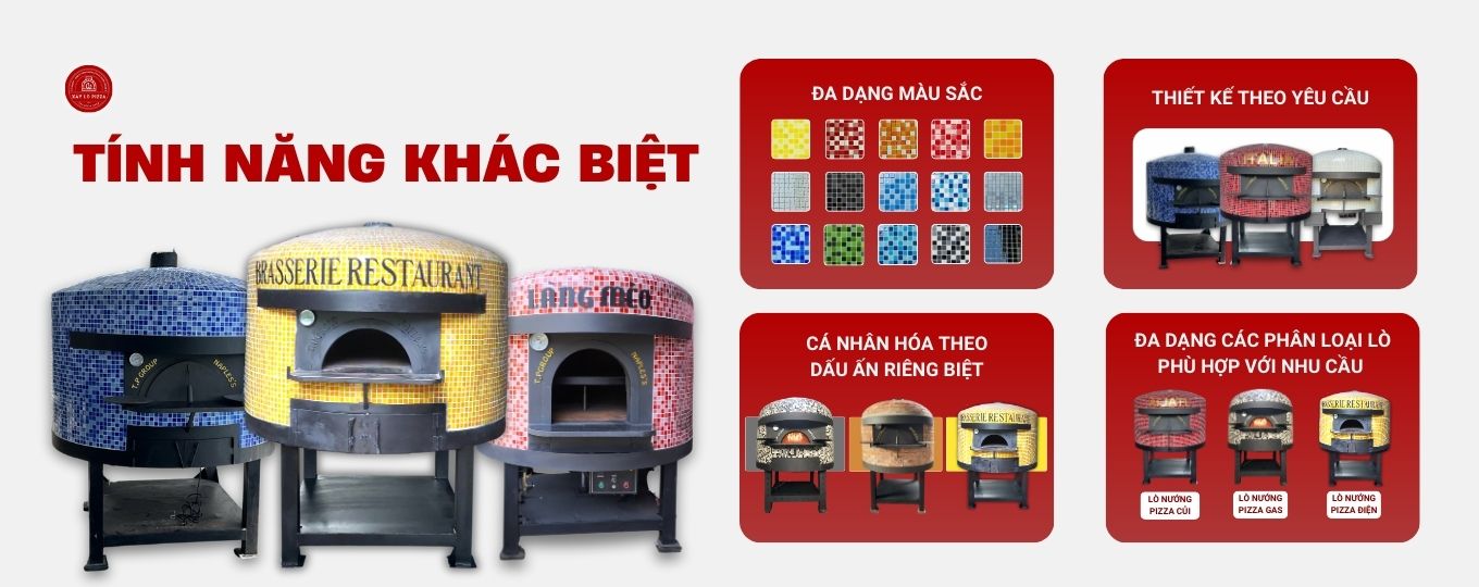 tính năng lò pizza xoay 2 tầng
