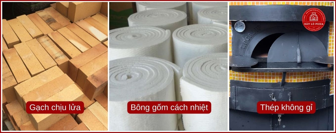 vật liệu tiêu chuẩn cho lò nướng pizza