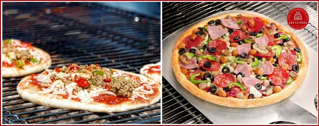 pizza nướng bằng lò công nghiệp