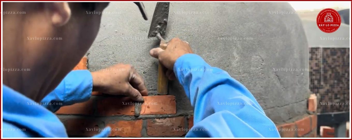 thi công lò nướng pizza