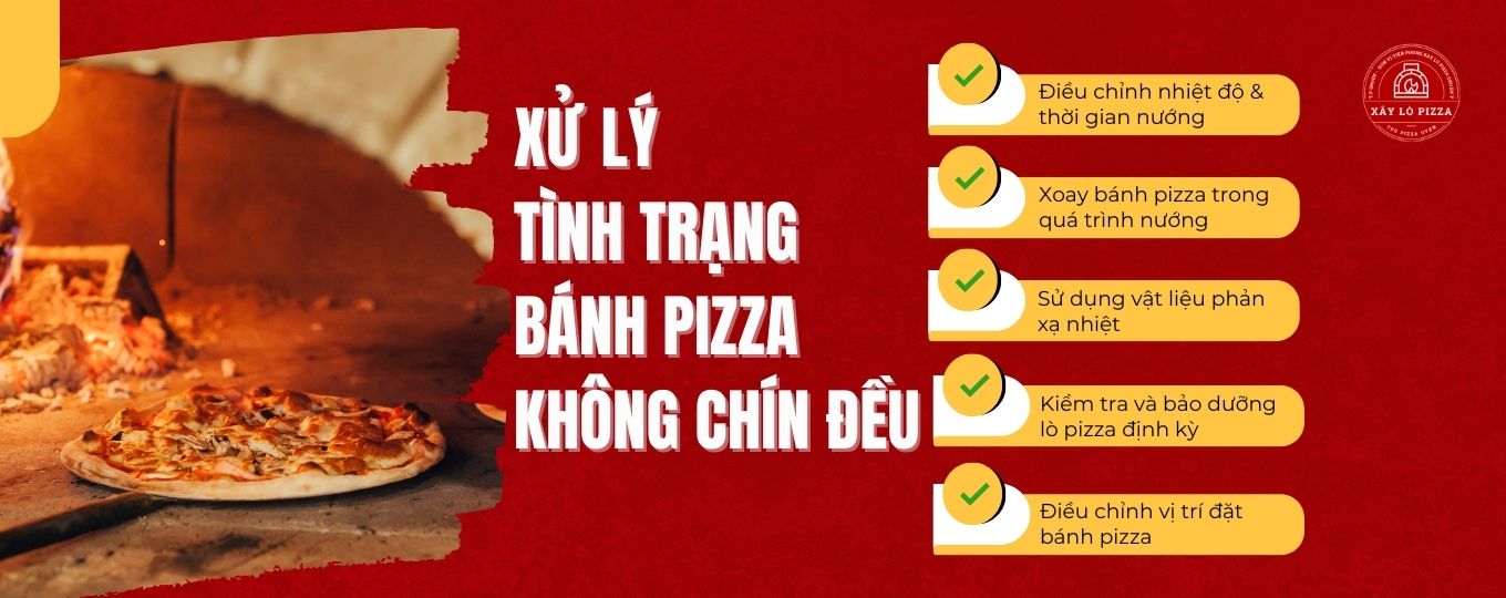 Cách xử lý tình trạng nướng bánh pizza không đều