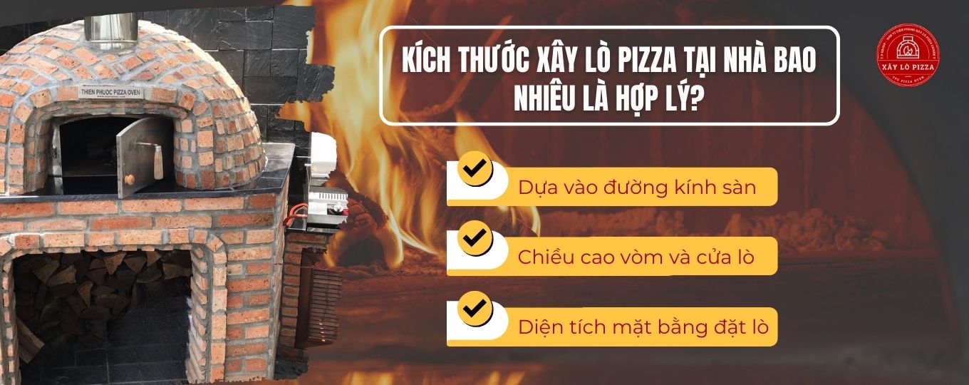 kích thước lò pizza tại nhà