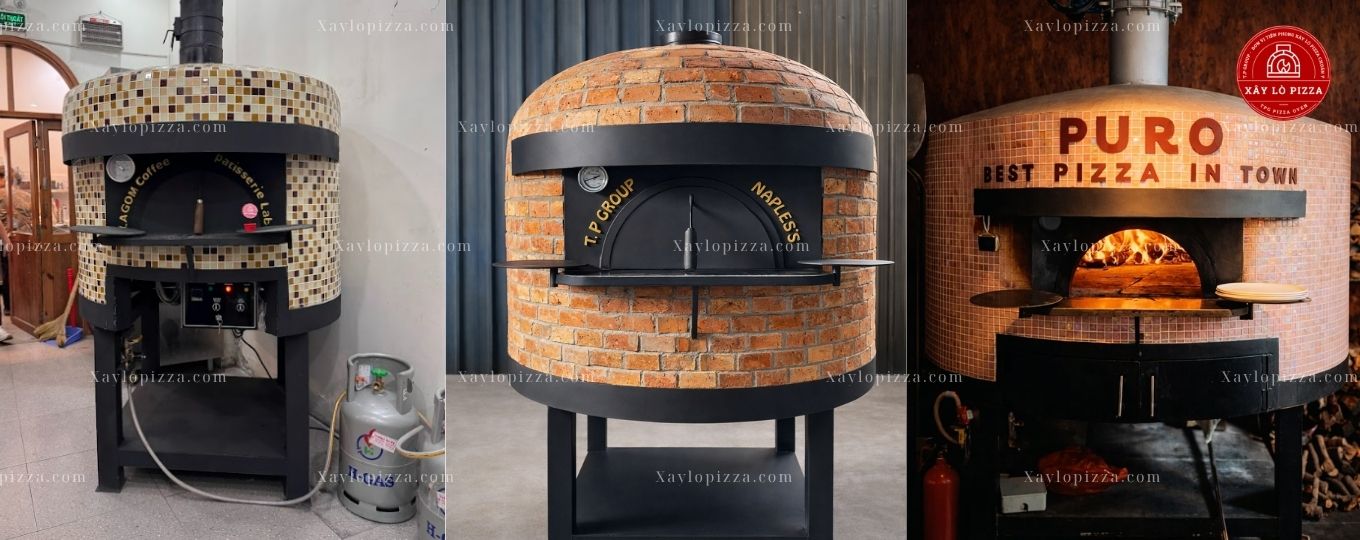 nhiều size lò nướng bánh pizza khác nhau