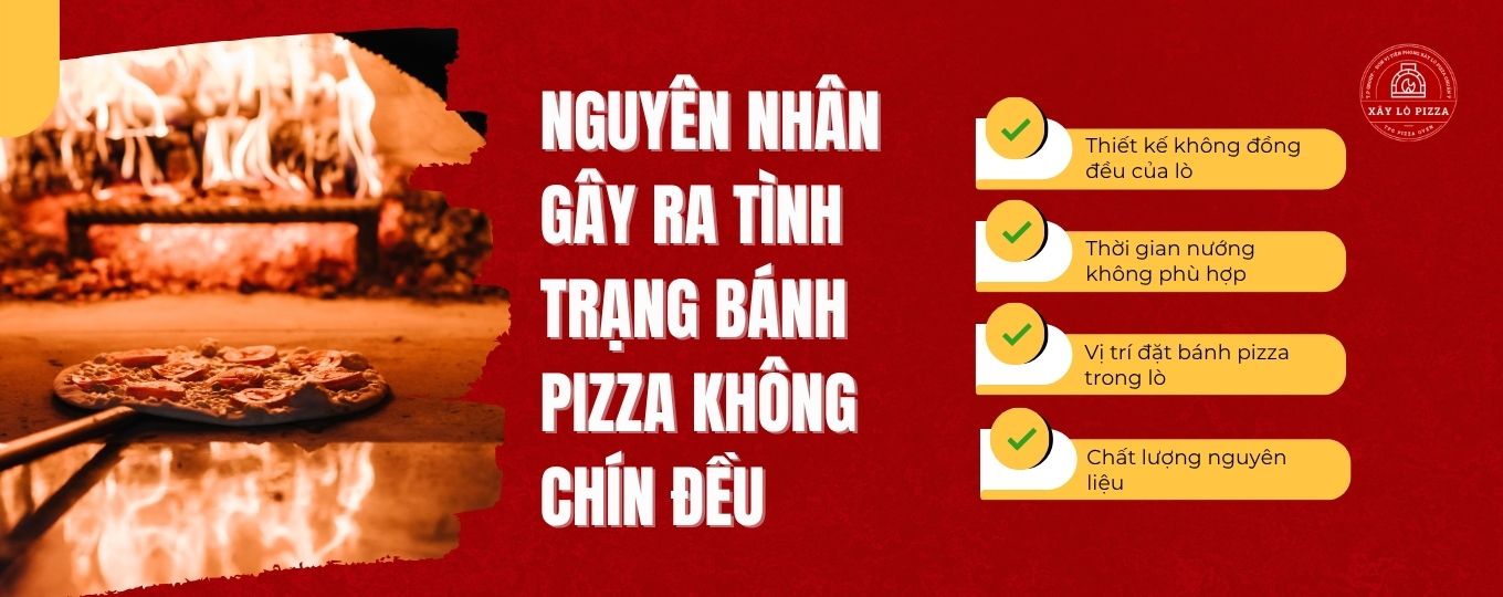 nguyên nhân làm bánh pizza chín không đều