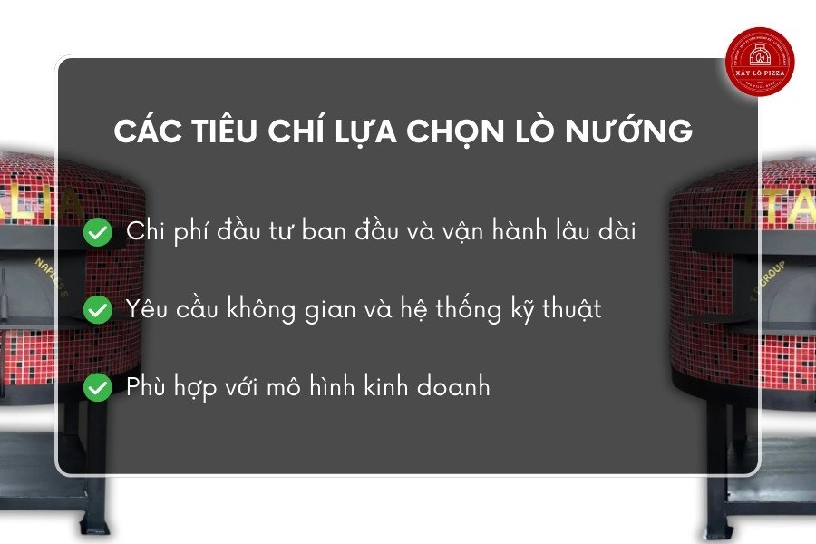Các tiêu chí lựa chọn lò nướng pizza phù hợp 
