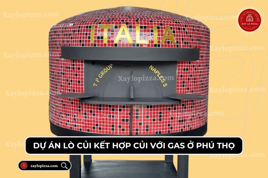 Dự án lò pizza củi kết hợp củi với gas ở Phú Thọ